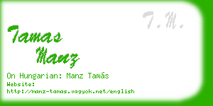 tamas manz business card
